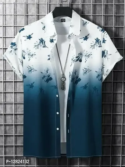 Men Regular Fit Printed Spread Collar Casual Shirt