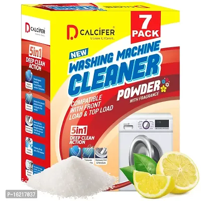 Dcalcifer Descale Appliance Descaler ( 7 Packs ) Powder for Washing machine Cleaner Front  Top Load Descaling Powder for Drum Tub Descal Deep Cleaning 350gm Pack-thumb0