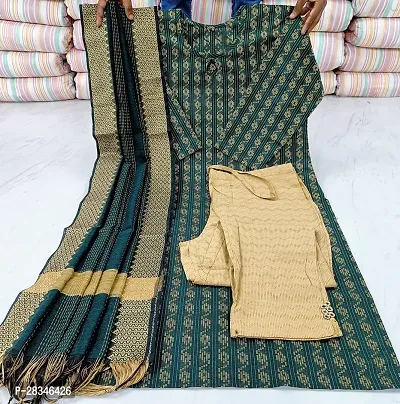 Stylish Green Viscose Rayon Embellished Kurta, Bottom and Dupatta Set For Women