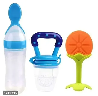 Baby Spoon Feeder With Vegetable Fruit Nibbler And Teether Pack Of 3  Size:  0 - 3 Months   Color:  Multicoloured   Type:  Feeding   Item Type:  Other  Within 6-8 business days However, to find out an