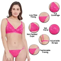 Fihana Non Padded Lingerie Set for Women. Stylish Bra Panty for Girls Combo Set of 3.-thumb3