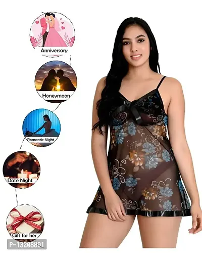 Fihana babydoll lingerie set for honeymoon Girl Women Nightwear Sleepwear Dress Small To 3XL-thumb4