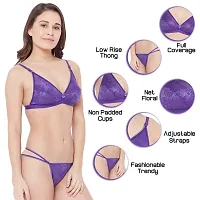 Fihana Women Lingerie Set, Non-Padded Non-Wired Womens Bra Panty Set, Fashionable Stylish Lingerie Set of 3.-thumb4