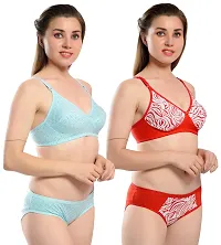 Fihana Women Non-Padded Lingerie Bra Panty Set for Women Small to 3XL-thumb4