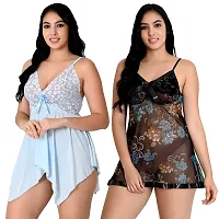 Fihana | babydoll nighty for honeymoon | lingerie set for women | sexy lingerie for women | baby doll night dress | short transparent nighty for women-thumb4