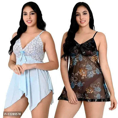 Fihana | babydoll nighty for honeymoon | lingerie set for women | sexy lingerie for women | baby doll night dress | short transparent nighty for women-thumb5