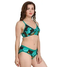 Fihana Pure Cotton Non-padded Bra and Panty Set Combo Sexy & Hot|Bikini|Lingerie for Regular Use|Honeymoon|Women's/Ladies/Girls|Shaper|Comfortable|Perfect Size-Pack of 1 Set(Green)-thumb3