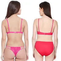 Fihana Soft Net  Cotton Lingerie Bra  Panty Set Pack of 2 for Girl  Women's-thumb1