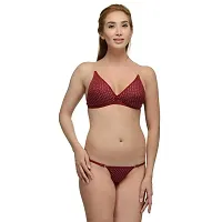 Fihana Women`s Multicolor Bra Panty and Bikini Set For Honeymoon Anniversary Lingerie Small To 3XL-thumb1