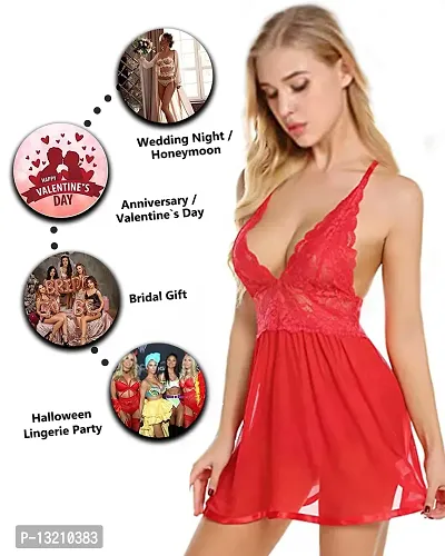 Fihana Transparent Sexy Dress Set for Women , Hot Nighty for Girls-thumb4