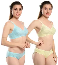 Fihana Women's Bra and Pants Set Daily Use Lingerie Set of 2 | Cotton Lingerie for Women & Girls | Innerwear | Newest Bra Panty Design | Sexy Lingerie Combo-thumb4