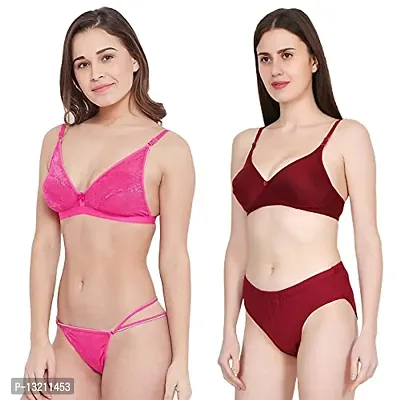 Fihana | bra panty set for women for honeymoon | bridal lingerie set for women wedding | net bra and panty for women | cotton net bra for women daily use | ladies undergarments for women-thumb3