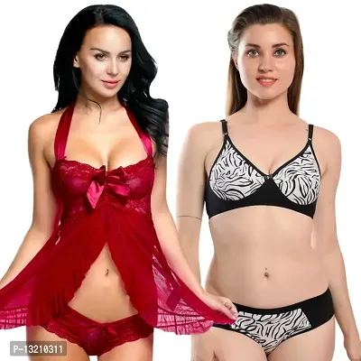 Buy Womens Hot Sexy Net Lace Baby Doll Lingerie bikni Set bridal