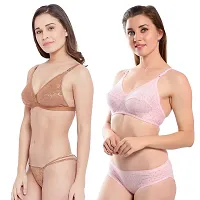 Fihana Bra Panty Set for Women | Lingerie Set for Women for Honeymoon | Undergarments for Women Bra Panty | Fancy Bra and Panty Set Sexy Set | Bra Panty Set Stylish | Women Innerwear Bra Combo Pack-thumb2