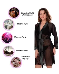 Roli Poli Womens lace Satin Kimono Robe Babydoll Lingerie Mesh Nightgown Bridal Anniversary Nightwear Small to 3XL-thumb3