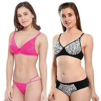 Fihana | bra panty set for women for honeymoon | bridal lingerie set for women wedding | net bra and panty for women | cotton net bra for women daily use | ladies undergarments for women-thumb2