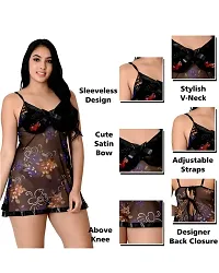 Fihana Babydoll Lingerie Set for Honeymoon Girl Women Nightwear Sleepwear Dress with Lace-thumb2