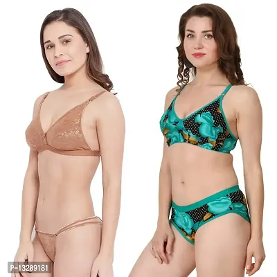 Fihana Bra Panty Set for Women | Lingerie Set for Women for Honeymoon | Undergarments for Women Bra Panty | Fancy Bra and Panty Set Sexy Set | Bra Panty Set Stylish | Women Innerwear Bra Combo Pack-thumb3