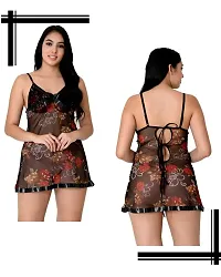 Fihana Babydoll Lingerie Set for Honeymoon Girl Women Nightwear Sleepwear Dress with Lace-thumb4