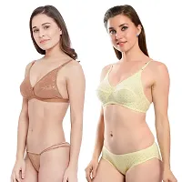 Fihana Bra Panty Set for Women | Lingerie Set for Women for Honeymoon | Undergarments for Women Bra Panty | Fancy Bra and Panty Set Sexy Set | Bra Panty Set Stylish | Women Innerwear Bra Combo Pack-thumb2