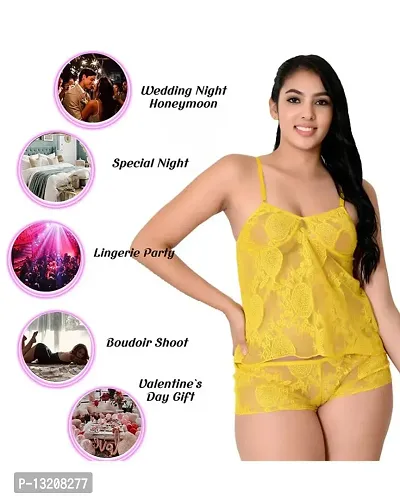 Fihana babydolls lingerie for honeymoon/Honeymoon Babydoll Dress/Women's Babydoll Nightwear/Babydoll Lace Sleepwear-thumb4