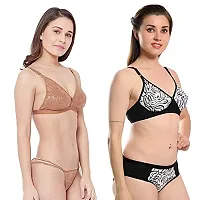 Fihana Bra Panty Set for Women | Lingerie Set for Women for Honeymoon | Undergarments for Women Bra Panty | Fancy Bra and Panty Set Sexy Set | Bra Panty Set Stylish | Women Innerwear Bra Combo Pack-thumb3