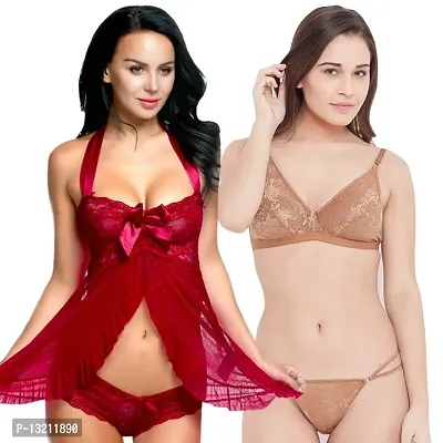 Buy Womens hot sexy net lace Baby doll Lingerie/bikni set/Bridal