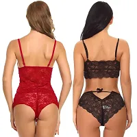 Fihana lingerie baby doll women | women lingerie for honeymoon | bra and panties set for women | lingerie set for girls fancy latest new | Combo set 2.-thumb2