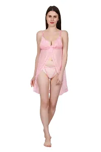 Fihana Women`s Babydoll Lingerie For Honeymoon Night Sleepwear Multicolor Small To 3XL-thumb1