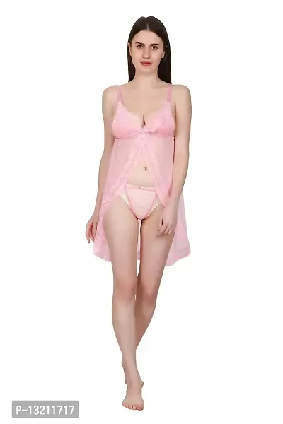 Fihana Women`s Babydoll Lingerie For Honeymoon Night Sleepwear Multicolor Small To 3XL-thumb2