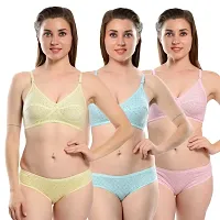 Fihana | Lingerie Set for Women for Honeymoon | Bra Panty Set for Women | Undergarments for Women Bra Panty | Fancy Bra and Panty Set Sexy Set | Bra Panty Set Stylish | Women Innerwear Bra Combo Pack-thumb1