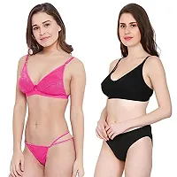 Fihana | bra panty set for women for honeymoon | bridal lingerie set for women wedding | net bra and panty for women | cotton net bra for women daily use | ladies undergarments for women-thumb2