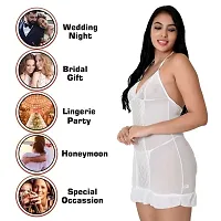 Fihana Streachable Spendex Babydoll Sexy Nighty, Honeymoon Lingerie Night Dress for Women.-thumb3