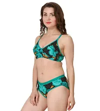 Fihana Pure Cotton Non-padded Bra and Panty Set Combo Sexy & Hot|Bikini|Lingerie for Regular Use|Honeymoon|Women's/Ladies/Girls|Shaper|Comfortable|Perfect Size-Pack of 1 Set(Green)-thumb4