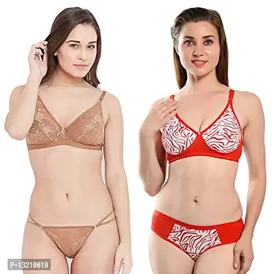 Fihana Bra Panty Set for Women | Lingerie Set for Women for Honeymoon | Undergarments for Women Bra Panty | Fancy Bra and Panty Set Sexy Set | Bra Panty Set Stylish | Women Innerwear Bra Combo Pack-thumb0