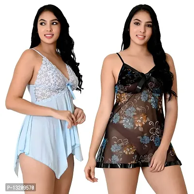 Fihana | babydoll nighty for honeymoon | lingerie set for women | sexy lingerie for women | baby doll night dress | short transparent nighty for women-thumb4