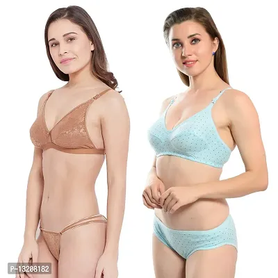 Fihana Bra Panty Set for Women | Lingerie Set for Women for Honeymoon | Undergarments for Women Bra Panty | Fancy Bra and Panty Set Sexy Set | Bra Panty Set Stylish | Women Innerwear Bra Combo Pack-thumb3