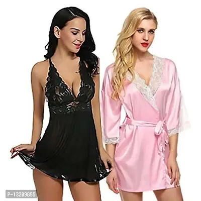 Fihana | babydoll nighty for honeymoon | lingerie set for women | sexy lingerie for women | baby doll night dress | short transparent nighty for women-thumb0