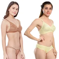 Fihana Bra Panty Set for Women | Lingerie Set for Women for Honeymoon | Undergarments for Women Bra Panty | Fancy Bra and Panty Set Sexy Set | Bra Panty Set Stylish | Women Innerwear Bra Combo Pack-thumb3