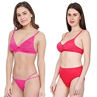 Fihana | bra panty set for women for honeymoon | bridal lingerie set for women wedding | net bra and panty for women | cotton net bra for women daily use | ladies undergarments for women-thumb2