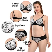 Fihana Women`s Honeymoon Beachwear Cotton Undergarments Lingerie Bra Panty Set Small to 3XL-thumb2