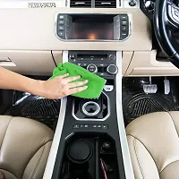 Microfiber Cloth - 2pcs Green - 40x40 cms - 300 GSM - Automotive Microfibre Towels for Car Bike Cleaning Polishing Washing  Detailing-thumb1