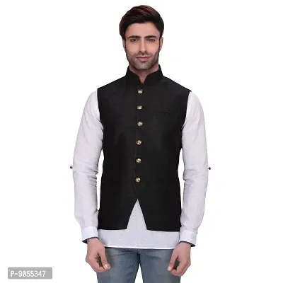 RG Designers Men's Sleeveless Nehru Jacket-thumb0