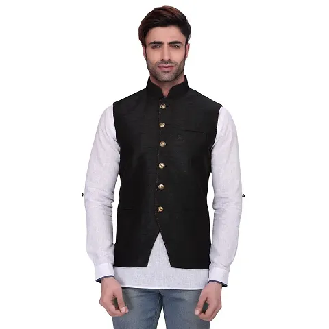 RG Designers Men's Sleeveless Nehru Jacket