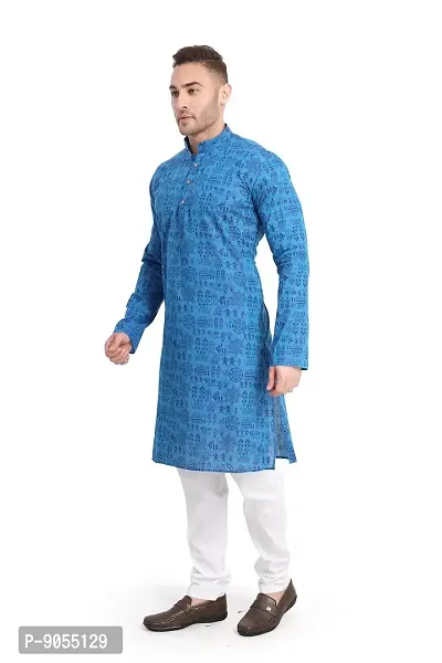 RG Designers Printed Cotton Kurta set For mens-thumb5