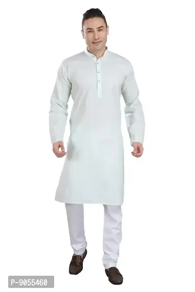 RG Designers Linen Look Kurta Set For Mens-thumb0