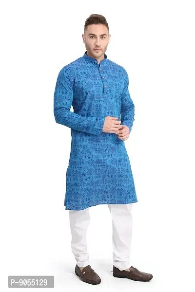 RG Designers Printed Cotton Kurta set For mens-thumb4