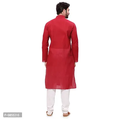 RG DESIGNERS Men's Cotton Blend Classic Kurta (Handloom)-thumb3