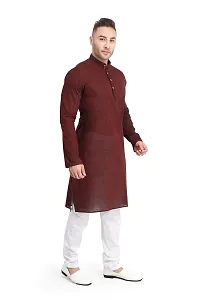 RG DESIGNERS Men's Cotton Blend Classic Kurta (Handloom)-thumb2