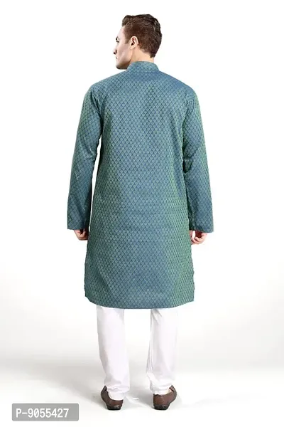 R Vasudev Jacquard Textured Kurta Set For Mens-thumb4